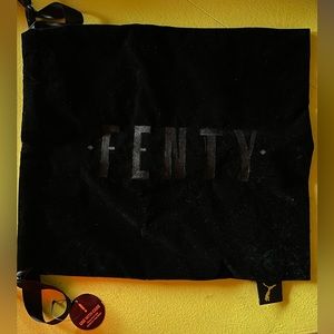 NWT Puma Fenty Black Velour Drawstring Bag